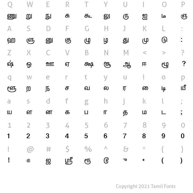 vanavil tamil font install